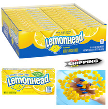 Lemonhead Hard Lemon Candy, 0.8 Ounce Boxes Pack of 24 19.2 Ounce