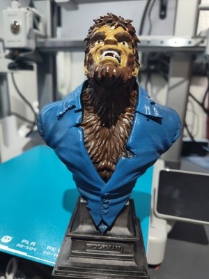 Bust Statue Of The Wolfman Classic Movie Monster's 