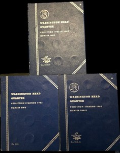 Whitman No 9018:35, 9031 & 9040:35. Washington Quarter Folders #1, #2 And #3.