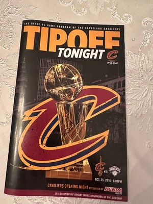 Cleveland Cavaliers Tip Off NBA Programs 2016 Champions Opening Night Oct. 25