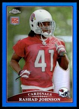 2009 Topps Chrome Blue Refractor Rashad Johnson RC Arizona Cardinals #TC201
