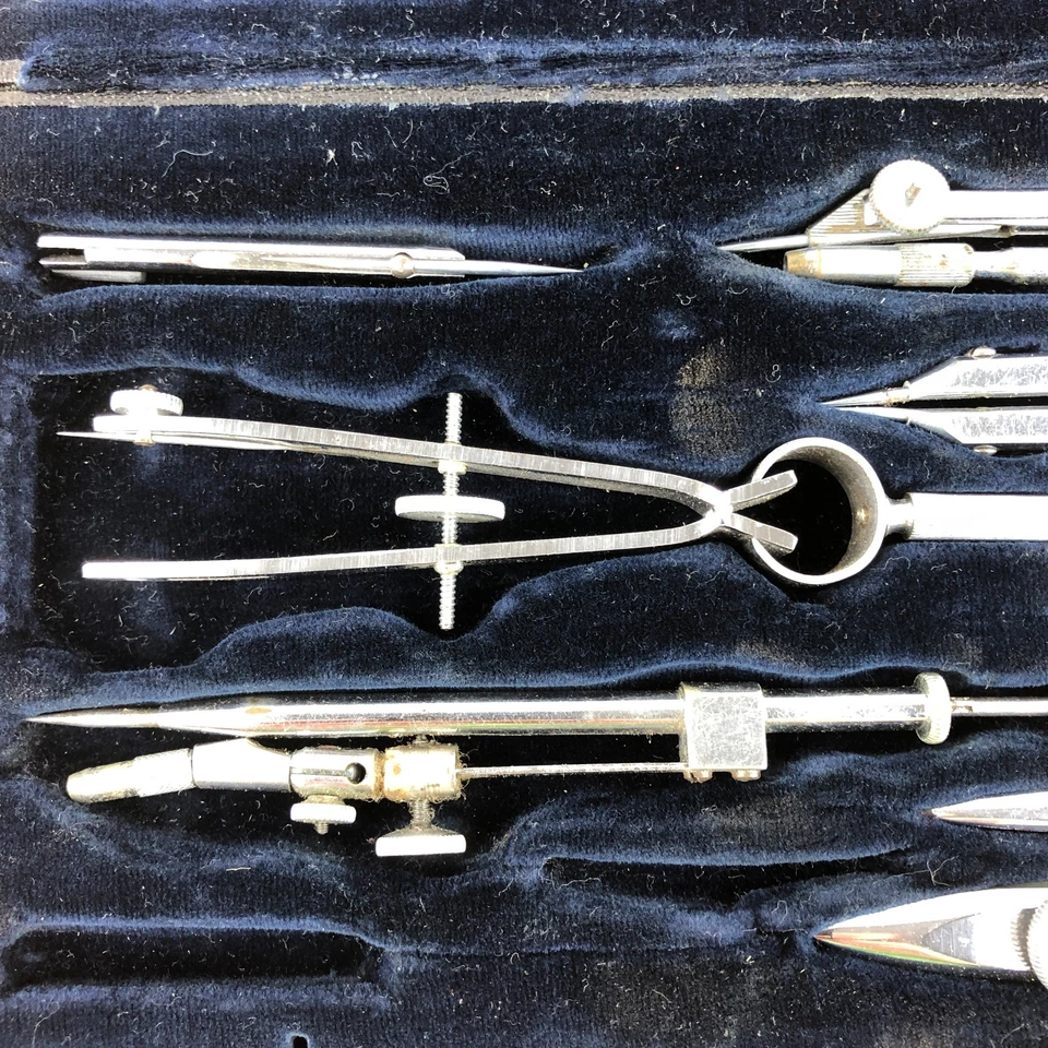 Vintage Bavarian Drawing Tools Factory Drafting Compass Set Nurnberg AG Germany - Image 3 of 4