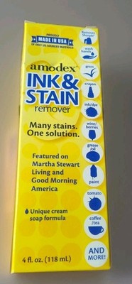 Amodex Ink and Stain Remover Cleans Marker Ink Crayon Pen Makeup NON-TOXIC 4 oz.