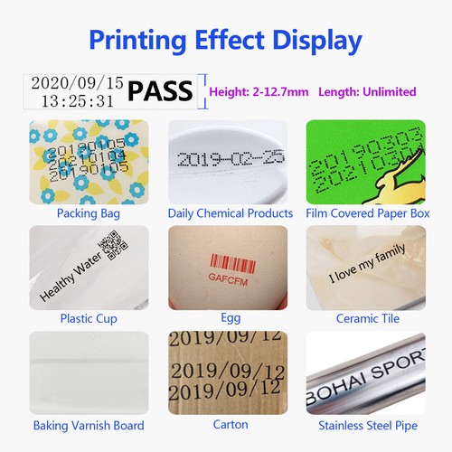 (BlackEU Plug)Printer Portable Inkjet Printer High Definition Inkjet Code SLK - Afbeelding 8 van 12