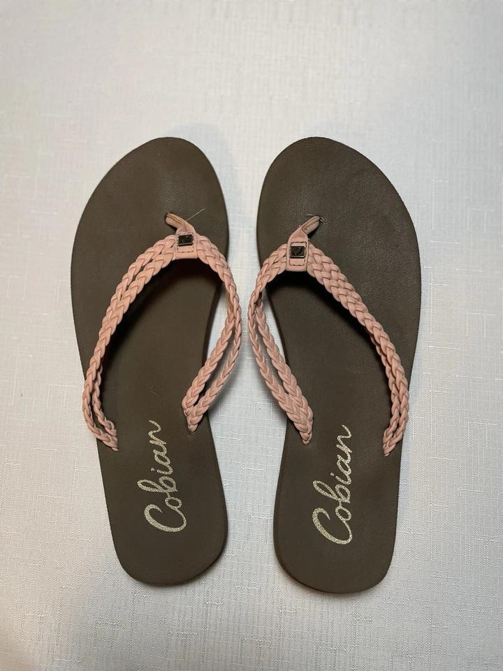 Sandalias de mujer Cobian Leucadia rosa trenzado chanclas cómodas talla 8 Foto 2 de 4