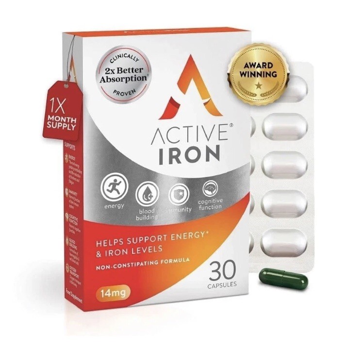 Active Iron Supplement Non- Constipating 14 Mg  - 30 Capsules