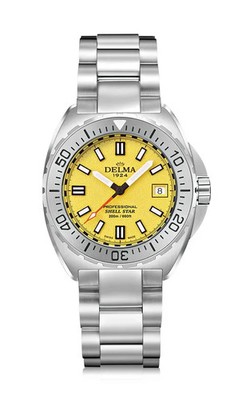 Delma 41701.776.6.161 Shell Star 41mm Quartz Yellow Dial Stainless Steel