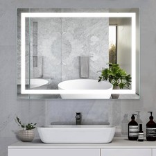 LED Bathroom Mirror, 36x28 inch Frontlit Bathroom Vanity Mirrors with Lights,