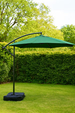 Outdoor 3m Cantilever Umbrella with Base Weights – Adjustable Steel Frame