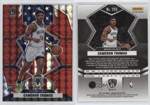 2021-22 Panini Mosaic National Pride Red Prizm Cameron Thomas #255 Rookie RC