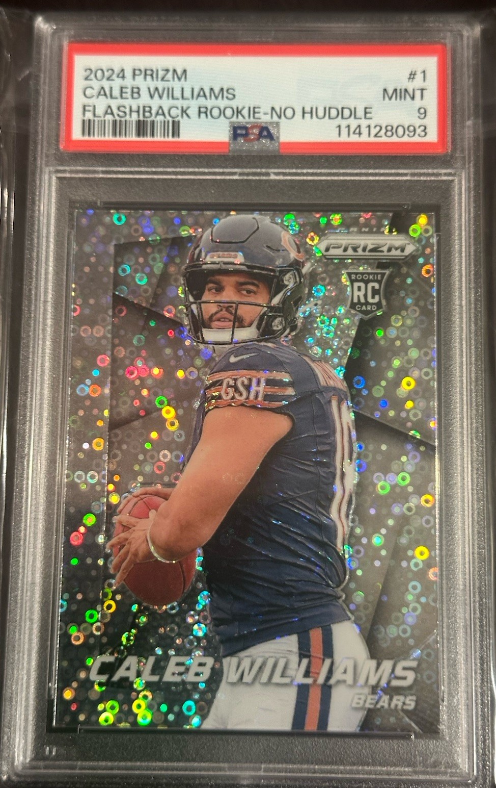 Caleb Williams 2024 Panini Prizm - Flashback Rookie No Huddle Prizm #1 PSA 9 🔥