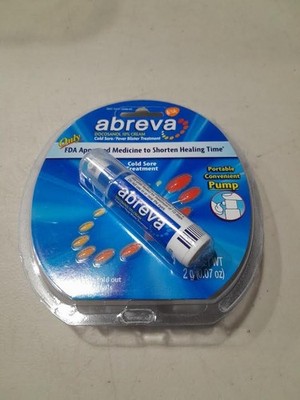 Abreva Cold Sore Fever Blister Treatment Sealed Pump 2g / .07oz 09/2027+