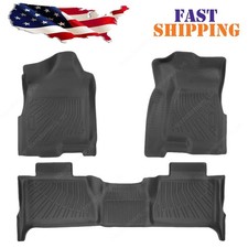 Tpe Floor Mats Liners Set For 2003-2009 Hummer H2 4door 1st 2nd Waterproof New