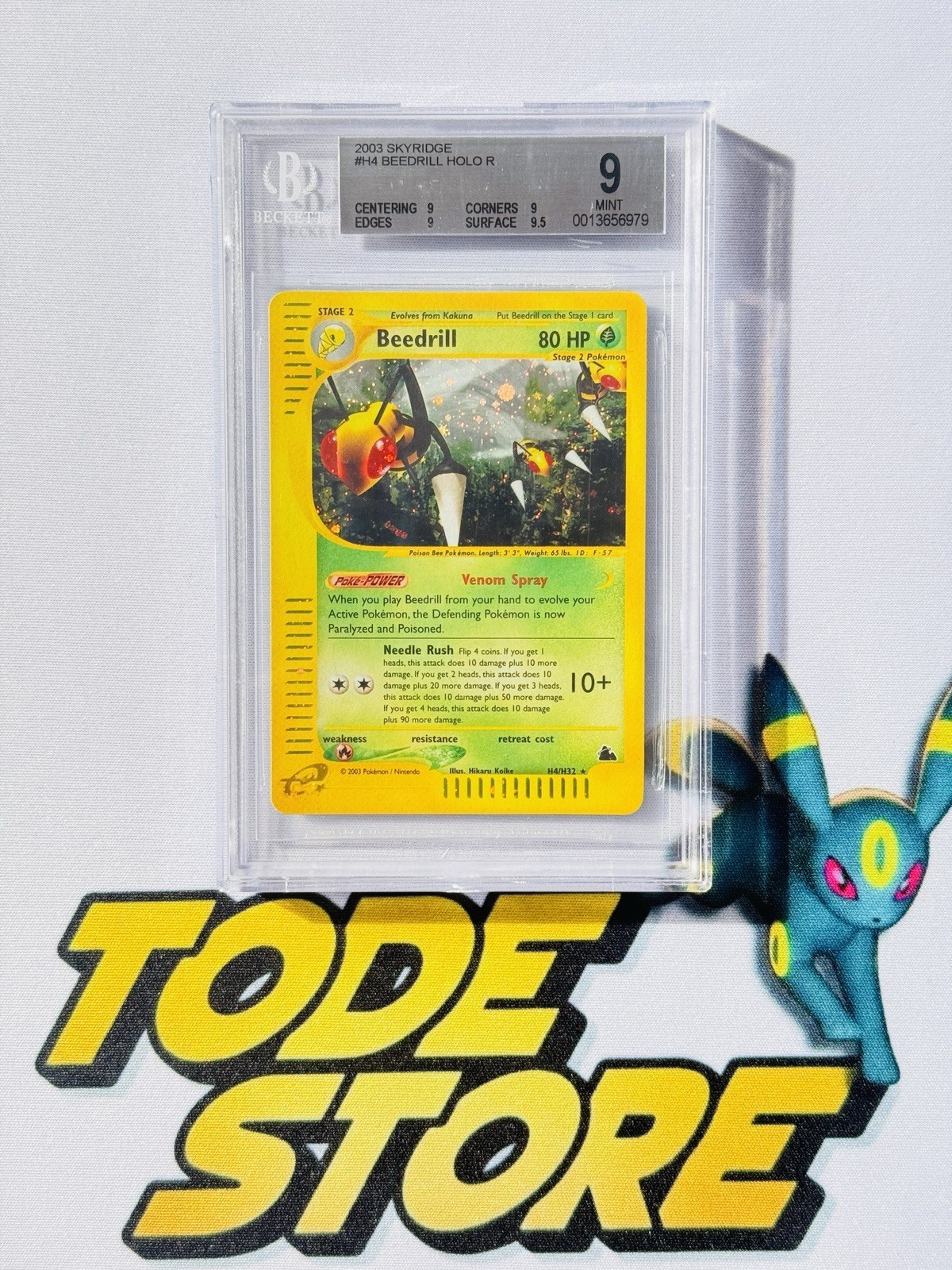 Pokemon Beedrill Skyridge Holo #H4 BGS 9 MINT 2003 ENG Wizards No Crystal