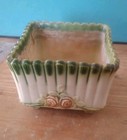 Vintage Weller Ware Roma Rose 5"X5" Footed Square Planter 3.25" Tall Art Pottery — photo 5