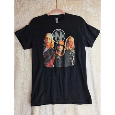 Custom HANSON Graphic Band T-Shirt Black Size S Heavy Cotton