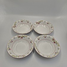 Vintage Chodziez Floral Chintz Bowls X 4 90s Cottagecore