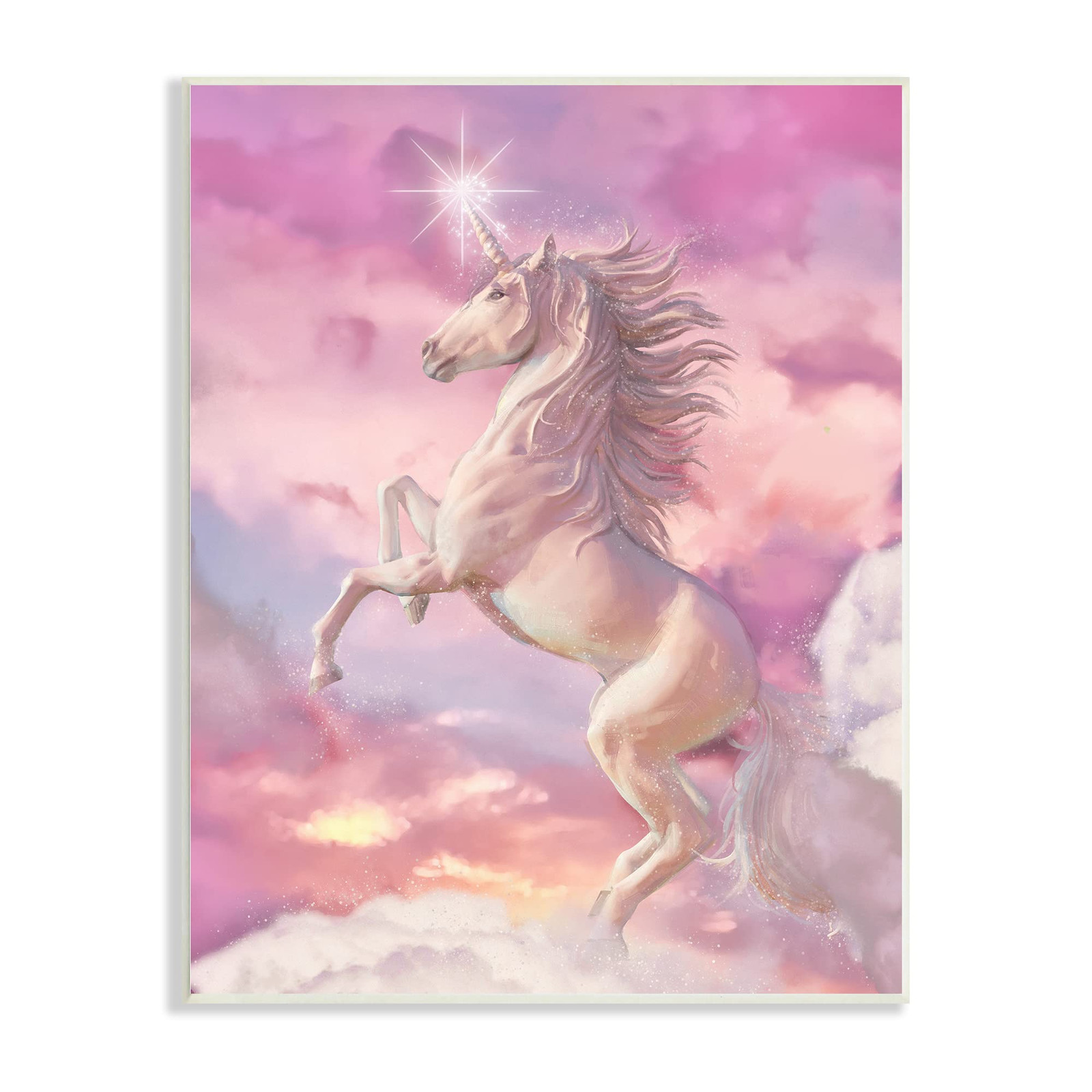 Beautiful Sunset Unicorn Pink Clouds Fantasy Illustration, Design by Ziwei Li