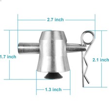 6 Pack Aluminum Half Conical Coupler with Clips Pins for Stage Truss Bed Plat...