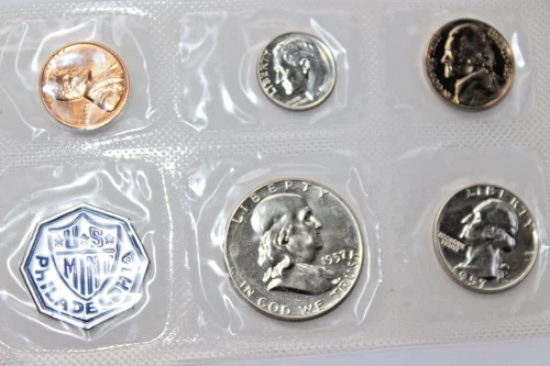 1957 BEN FRANKLIN SILVER PROOF SET