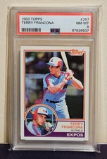 Terry Francona 1983 Topps 267 PSA 8 NM-MT