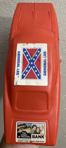 Vintage 1981 Dukes Of Hazzard General Lee Piggy Bank Renzi Blow Mold Warner Bros - Picture 2 of 8