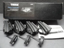 Thule 450R SET Rapid Crossroad Foot Pack Endcap Lock Roof Rack Tower Load Bar
