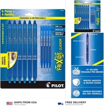 PILOT FriXion Clicker Erasable Pens, 0.7mm Fine Point, Black Ink  Refillable...