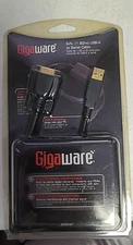 New Gigaware 6ft USB-A to Serial DB9 Cable Adapter – Gold Plated Connectors