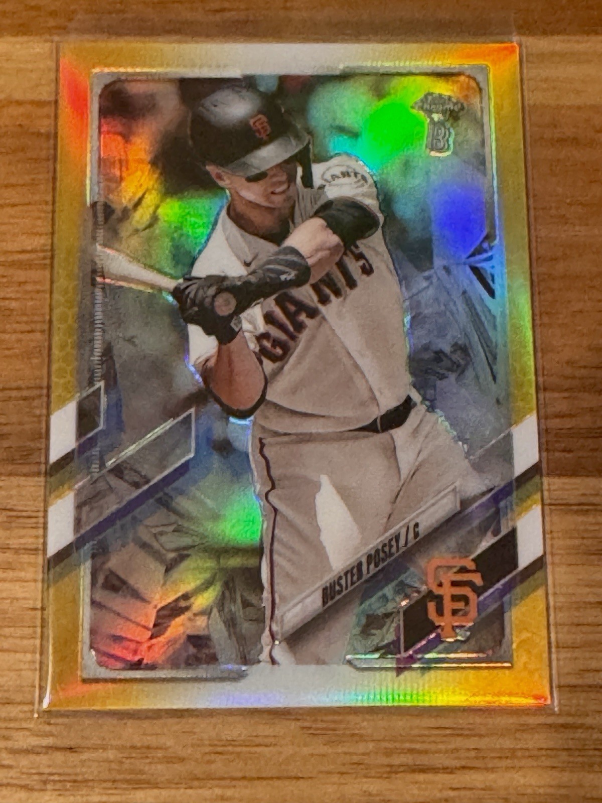 2021 Topps Chrome Buster Refractor Posey Gold Refractor /50