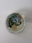 Vintage Glass Sculpture Paperweight Iridescent Controlled Bubble Abstract Form — photo 1