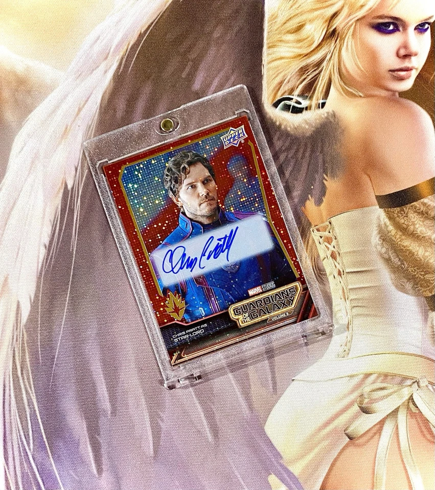 CHRIS PRATT STAR-LORD UD GUARDIANS OF THE GALAXY VOL 3 ENSEMBLE AUTO RED SSP /64 - Image 4 of 4