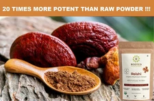 REISHI MUSHROOM PURE POTENT 20:1 EXTRACT POWDER LINGZHI GANODERMA ORGANIC