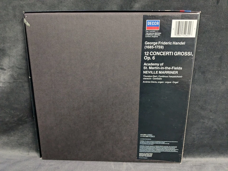 Handel Concerti Grossi Op 6 Academy Of St Martin In The Fields Vinyl - Image 3 of 4