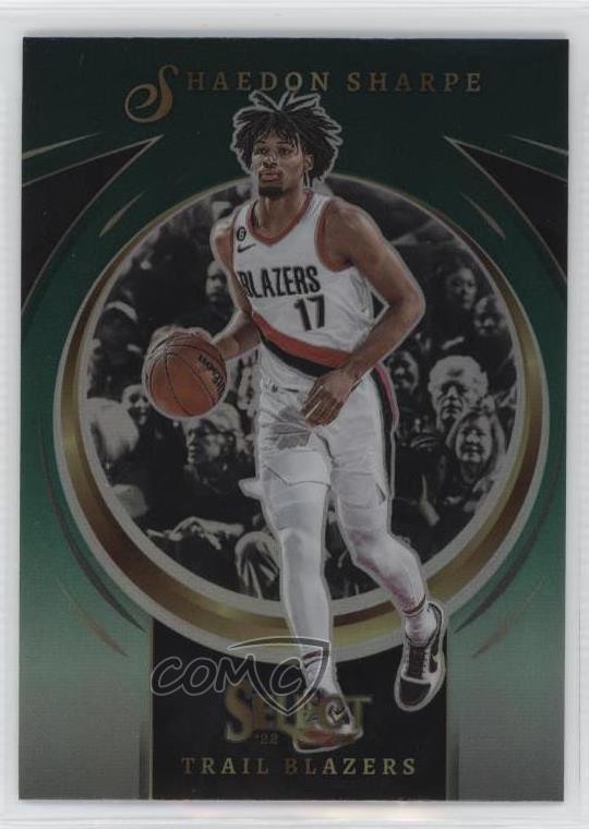 2022-23 Panini Select Select Certified Green Prizm Shaedon Sharpe #1 0fn0