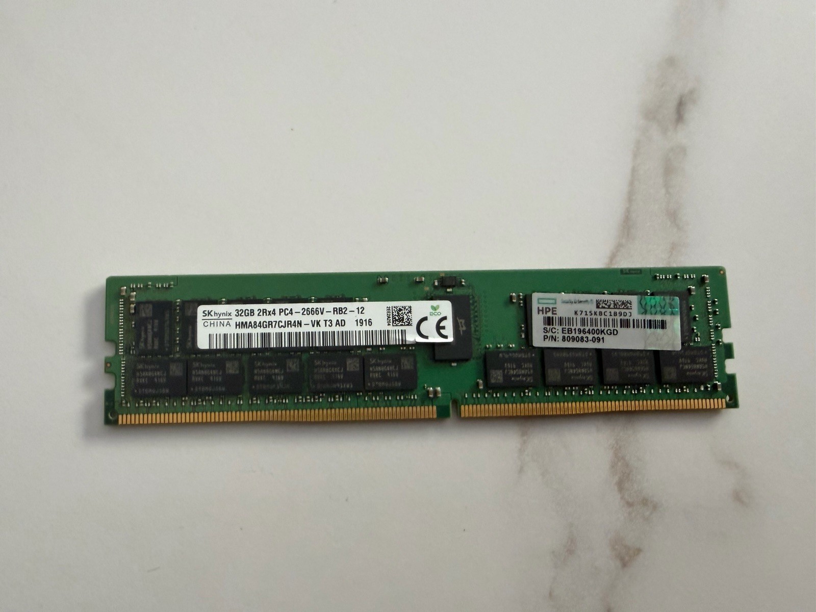 SK Hynix 32GB DDR4-2666 • 2Rx4 • ECC Registered • RDIMM • HMA84GR7CJR4N-VK • RAM