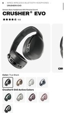 Skullcandy Crusher Evo Wireless Bluetooth Headband Headphones True Black