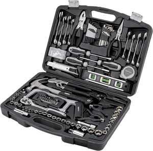 173-Piece Ensemble d'outils à main ménagers généraux avec étui de rangement, kit d'outil portatif f