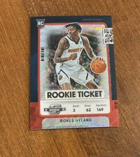 Bones Hyland 2021-22 Optic Contenders Red Wave Rookie Ticket #9 Nuggets RC