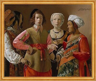 The Fortune Teller Georges de la Tour Frauen Wahrsagerei  B A2 02055 Gerahmt