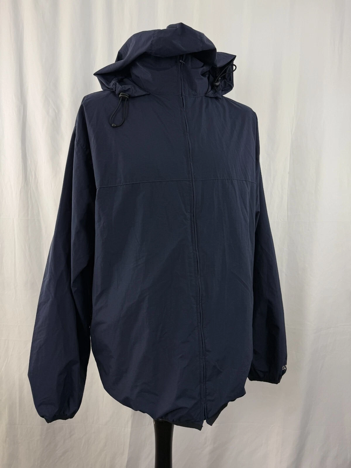 Mens IZOD Coat Jacket X.F.G Blue Nylon XL golf 44-46 in hooded water resistant