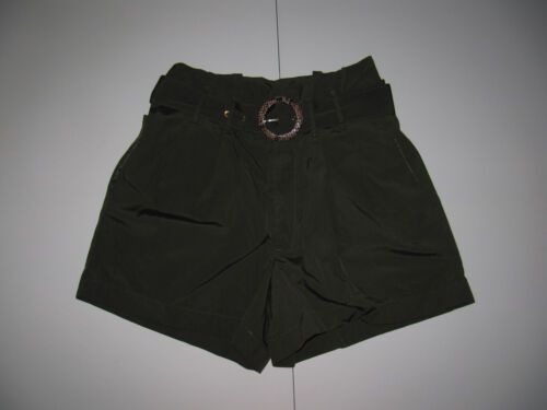 Damen high waist Stoff Shorts Gr. L olive