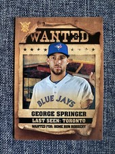 2021 Topps Big League Wanted #WT-13 George Springer Toronto Blue Jays Insert
