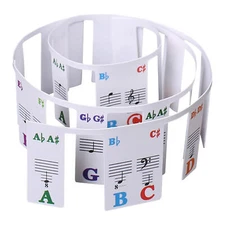 Removable Piano Keyboard Note Labels Reusable Silicone 61/88 Keys Piano Sticker 