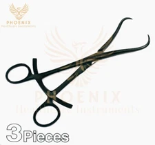 Orthopedic Bone Reduction Forceps Black Coated Surgical Instruments 3Pcs