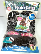 Value Pack of 2 - JANET Collection AFRO Nala Tress 10" COILY 2X Curl Bae 4B