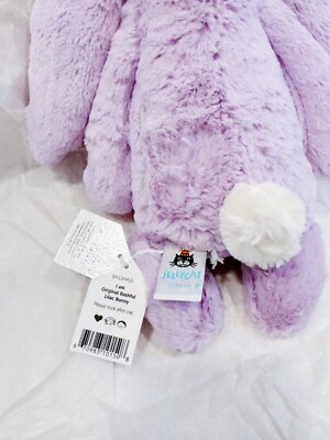  Medium Bashful Lilac Bunny 紫うさぎ Personalized Bashful Lilac Bunny Medium - Official Jellycat
