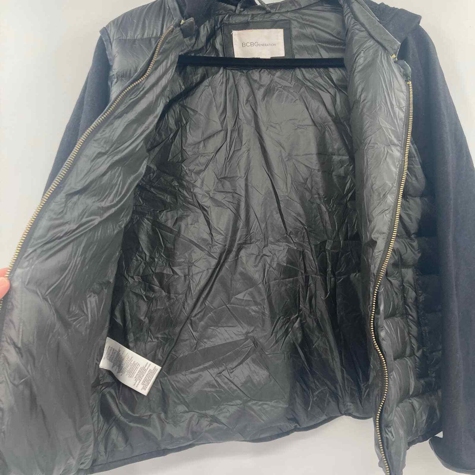 BCBGeneration Puffer Down Black Jacket Removable … - image 5