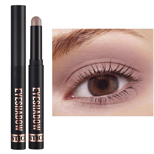 Light Taupe Eyeshadow Stick Makeup, Matte Cream Eye Shadow Pencil,High Pigmented