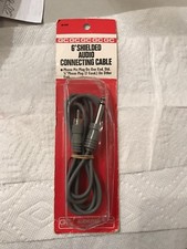 NEW GC 6' shielded audio connecting cable to phone pin plug 1/4" phone plug